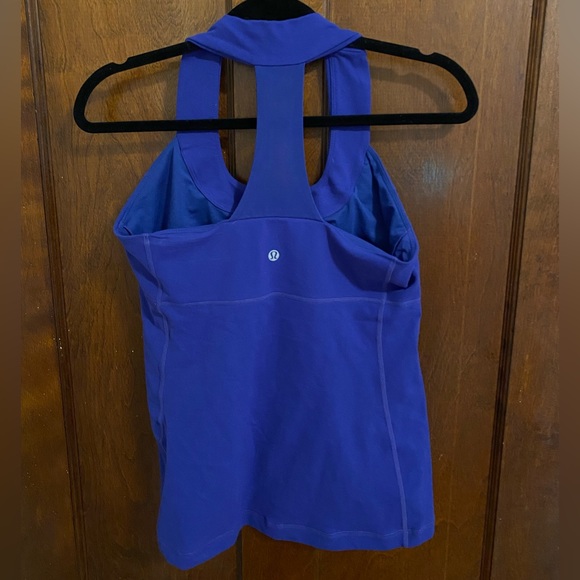 Lululemon Royal Blue Built-in-Bra Tank Top, EUC 10 - Picture 2 of 4